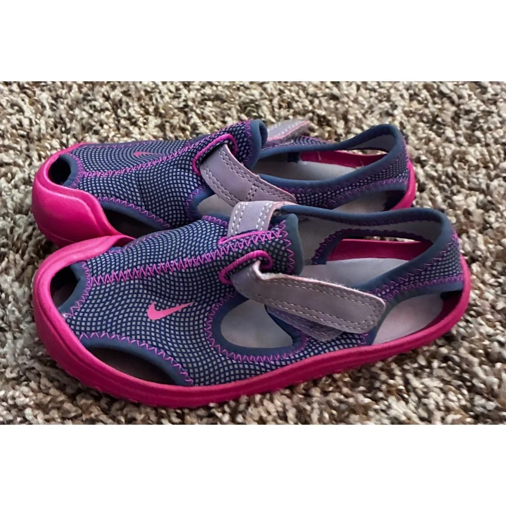 Nike Girls Purple & Pink Sunray Protect 2 Water Sandals Size 10.55